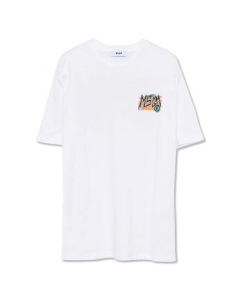 Boys White Graphic Print T-Shirt
