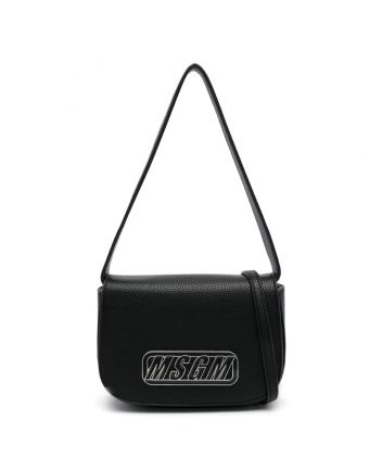 Girls Black Logo-Patch Hand-Bag