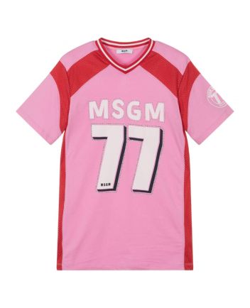 Girls Pink Logo Print Dress