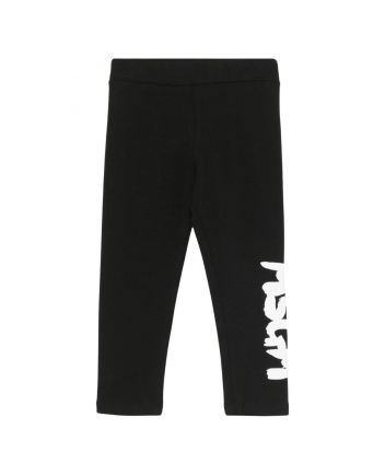 Girls Black Logo-print leggings