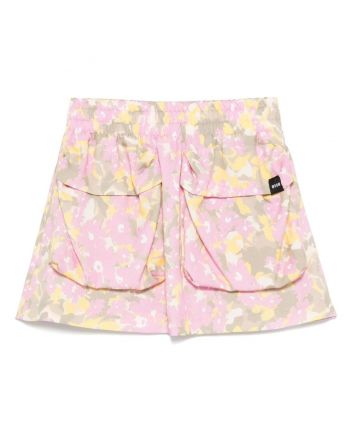 Girls Pink Colour Pattern Skirt
