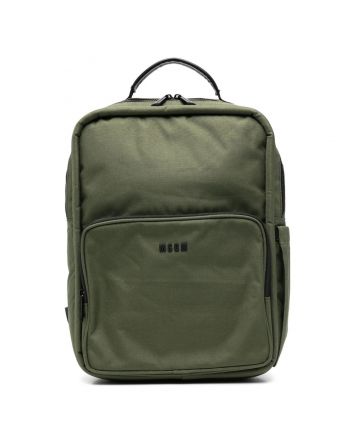 Unisex Green Canvas Backpack