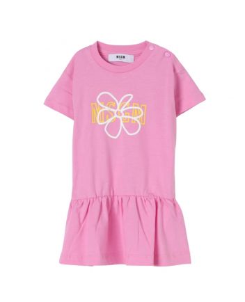 Baby Girls Floral Logo Dress