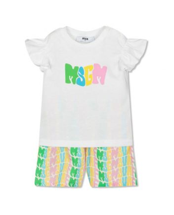 Baby Girls White Logo-Print T-Shirt