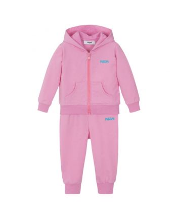 Baby Unisex Pink Logo Print Tracksuit
