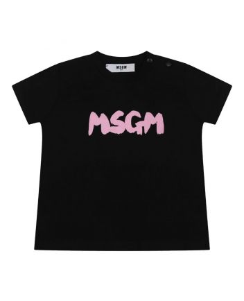 Baby Unisex Black Logo T-Shirt