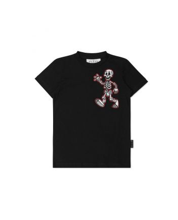 Boys Black Skully Gang Cotton T-shirt