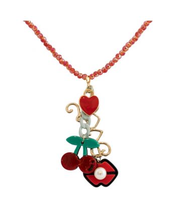 My Sweet Cherry Love Crystal Necklace