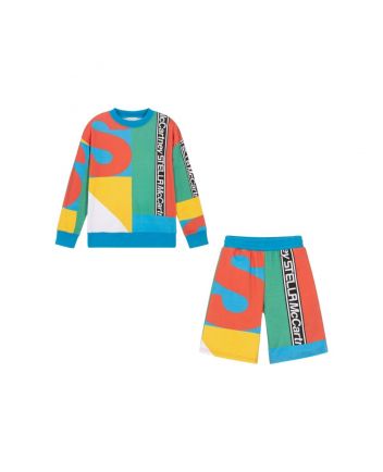 Boys Cotton Colourful Logo Tracksuit