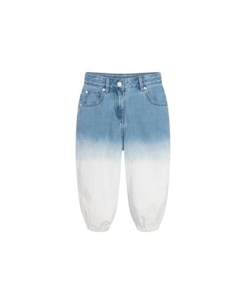 Girls Blue & White Ombre Jeans