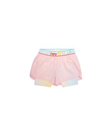 Girls Pink Shorts With Back Slip Pocket