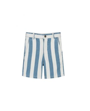 Boys Blue & White Striped Shorts