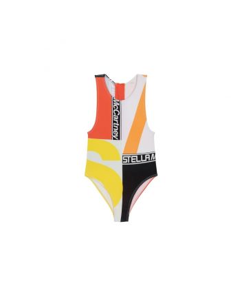 Girls Colourblock Logo Swimsuit -UPF50+