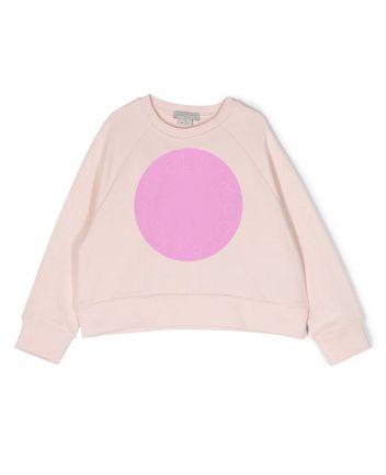Girls Circle Print Cotton Sweatshirt