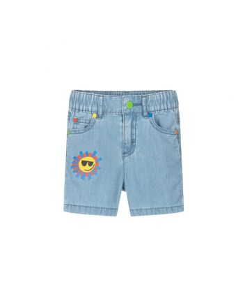 Baby Boys Blue Cotton Shorts