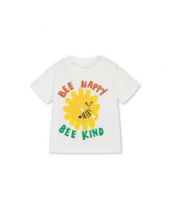 Baby Boys Ivory Cotton Bee T-Shirt