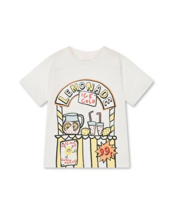 Girls Ivory Cotton Lemonade T-Shirt