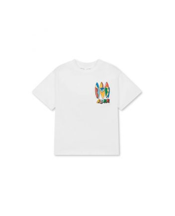 Boys White Organic Cotton Aloha T-Shirt
