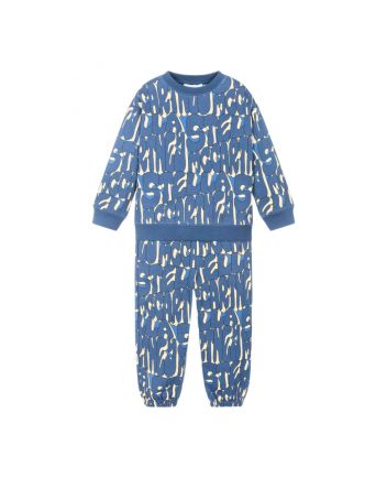 Boys Blue Logo Cotton Tracksuit