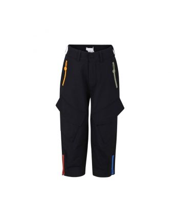 Unisex Black Zipper Cargo Trouser