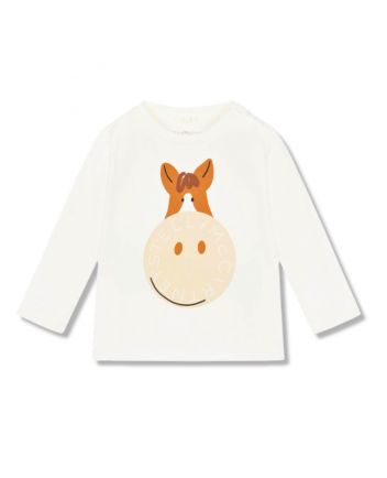 Boys Ivory Horse Print Organic Cotton Top