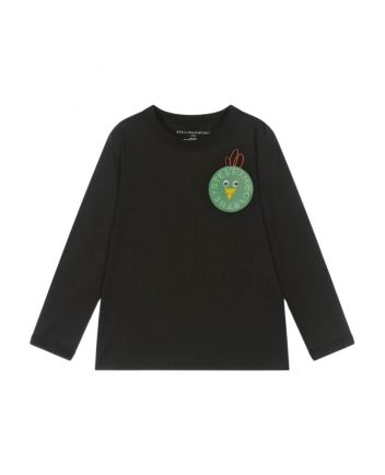 Boys Black Chicken Logo T-Shirt