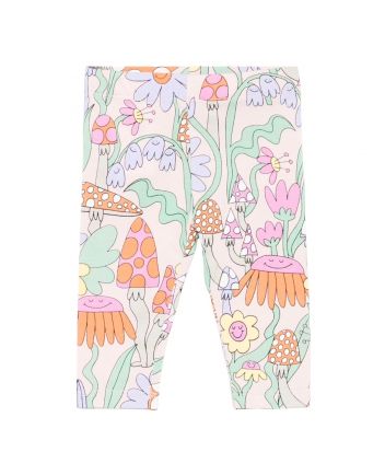 Baby Girls Pink Floral-Print Leggings