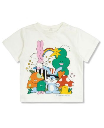 Baby Unisex White Graphic-Print T-Shirt