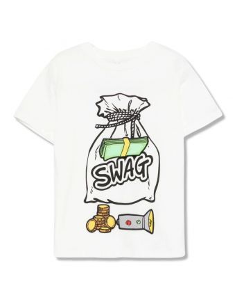 Unisex White Swag-Graphic Print T-Shirt