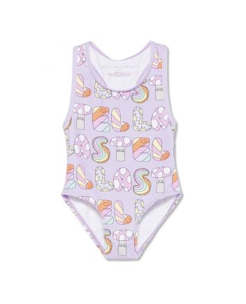 Girls Purple Swimsuit (UPF50+)