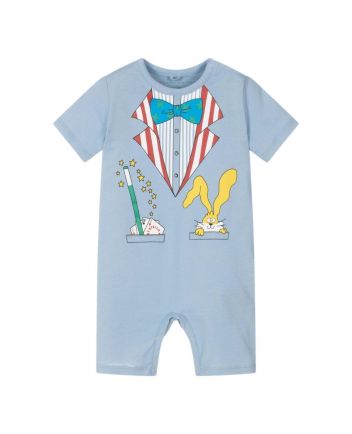 Baby Boys Blue Cotton Magician Shortie