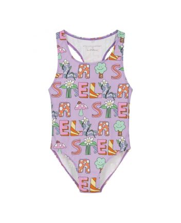 Girls Purple Swimsuit (UPF50+)