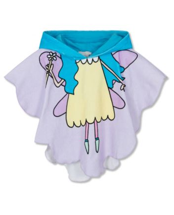 Girls Purple Cotton Fairy Poncho Towel