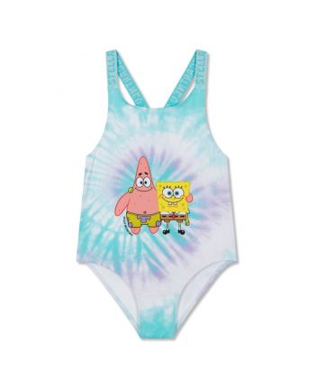 Girls Blue SpongeBob Swimsuit (UPF50+)