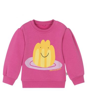 Baby Girls Pink Jelly-Print Sweatshirt