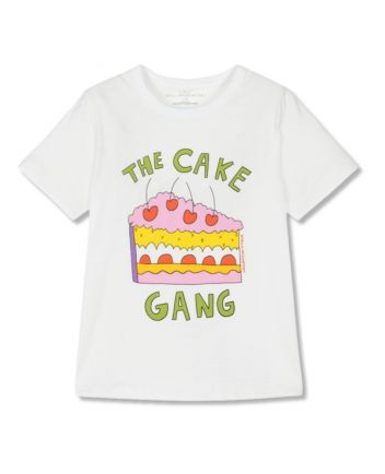 Girls White Graphic-Print T-Shirt