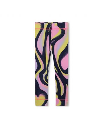 Girls Blue & Pink Heart Leggings
