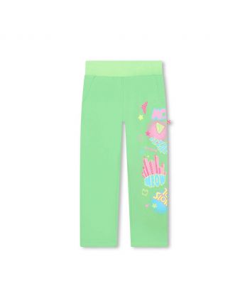 Girls Green Cotton DC Joggers