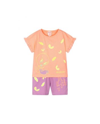 Girls Pink & Purple Looney Tunes Pyjamas