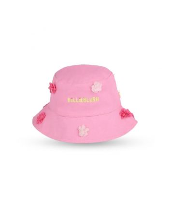 Girls Pink Logo-Patch Hat
