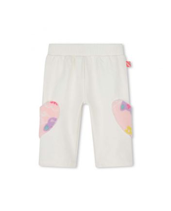 Baby Girls Ivory Heart-Pocket Jogger