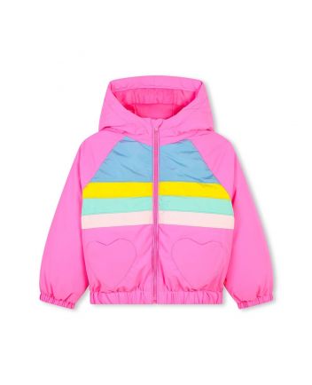 Girls Pink Hooded Puffer Jacket