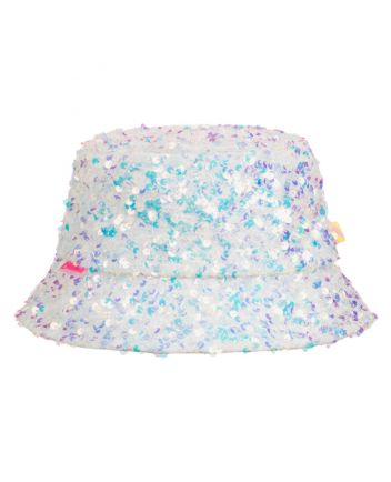 Girls Iridescent Sequin Bucket Hat