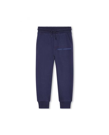 Boys Navy Blue Logo Print Jogger