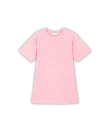 Girls Pink Cotton Towelling Dress