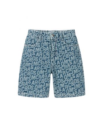 Boys Blue Jacquard Denim Shorts