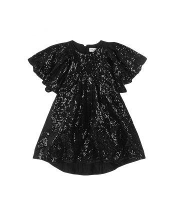 Girls Black Sequinned Dress