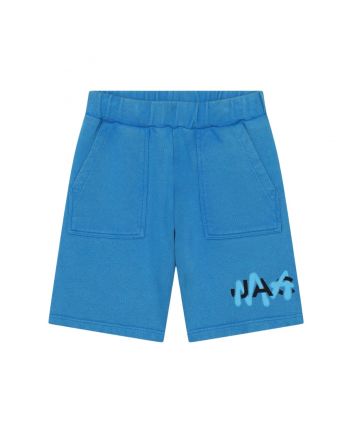 Boys Blue Logo-Print Cotton Shorts