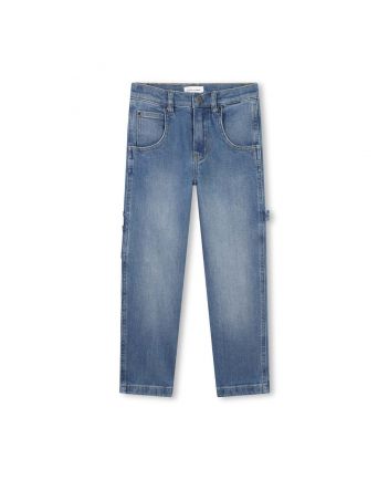 Unisex Denim Blue Mid-Rise Jeans