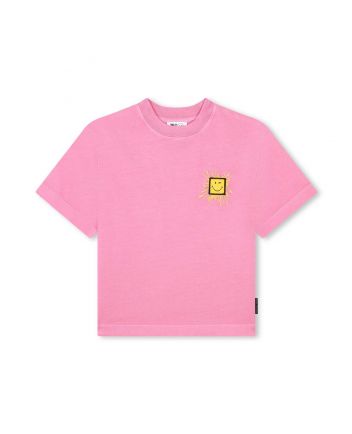 Girls Pink Logo Rear-Stamped T-shirt